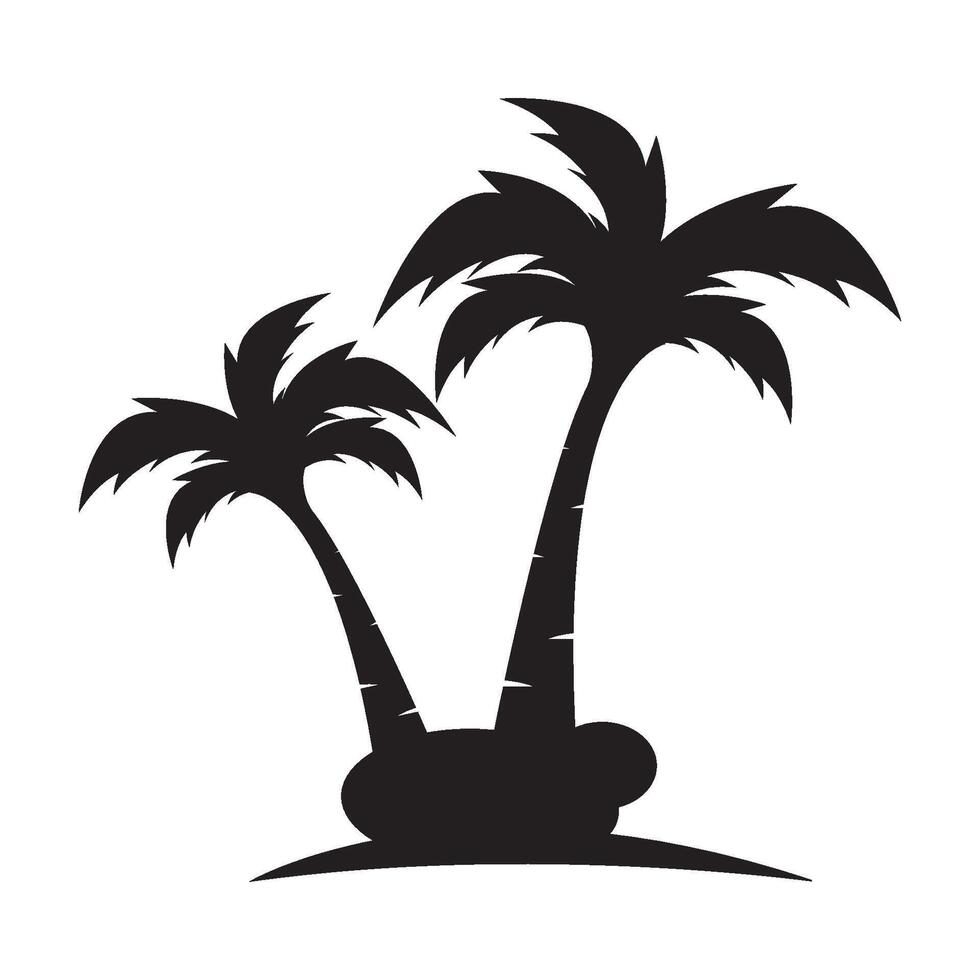 modelo de design de vetor de logotipo de ícone de coqueiro