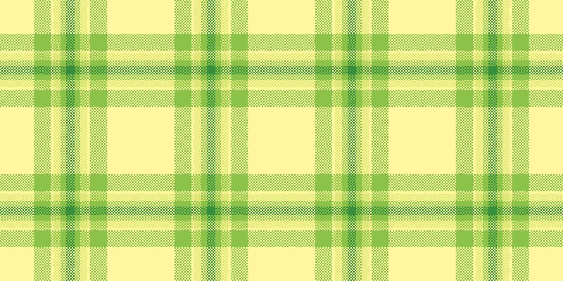 bandana textura tecido tartan, amarelo padronizar Verifica vetor. página desatado têxtil xadrez fundo dentro verde e amarelo cores. vetor