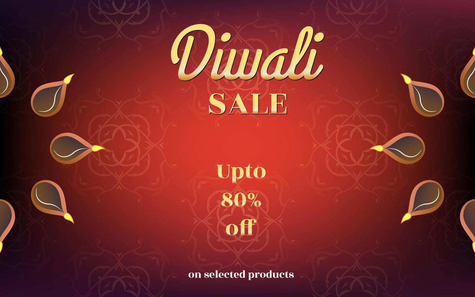 happy diwali - banner colorido de vendas de diwali, ilustração vetorial de banner feliz de vendas de diwali, vetor