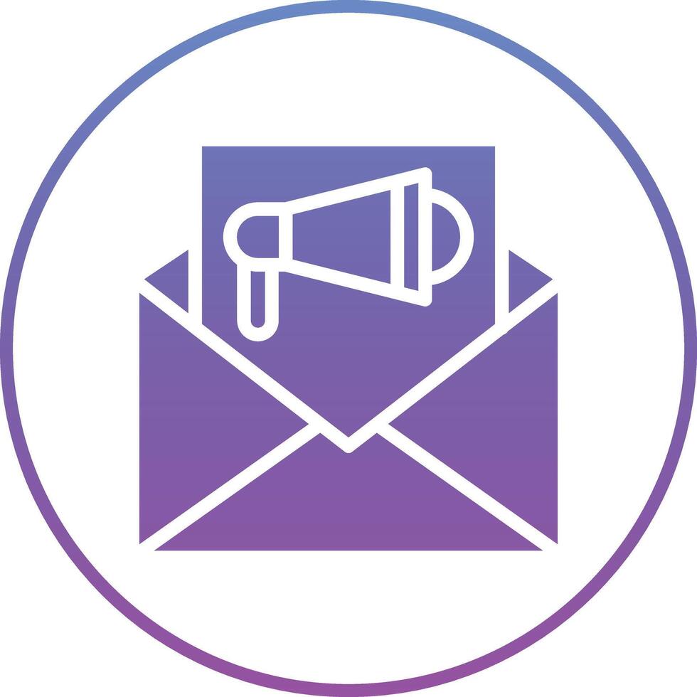 ícone de vetor de e-mail marketing