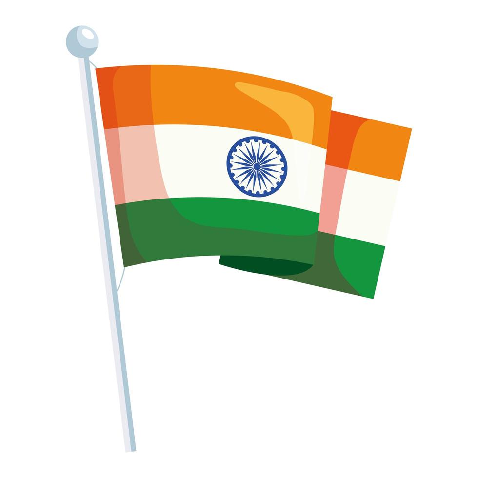 ícone de bandeira indiana vetor