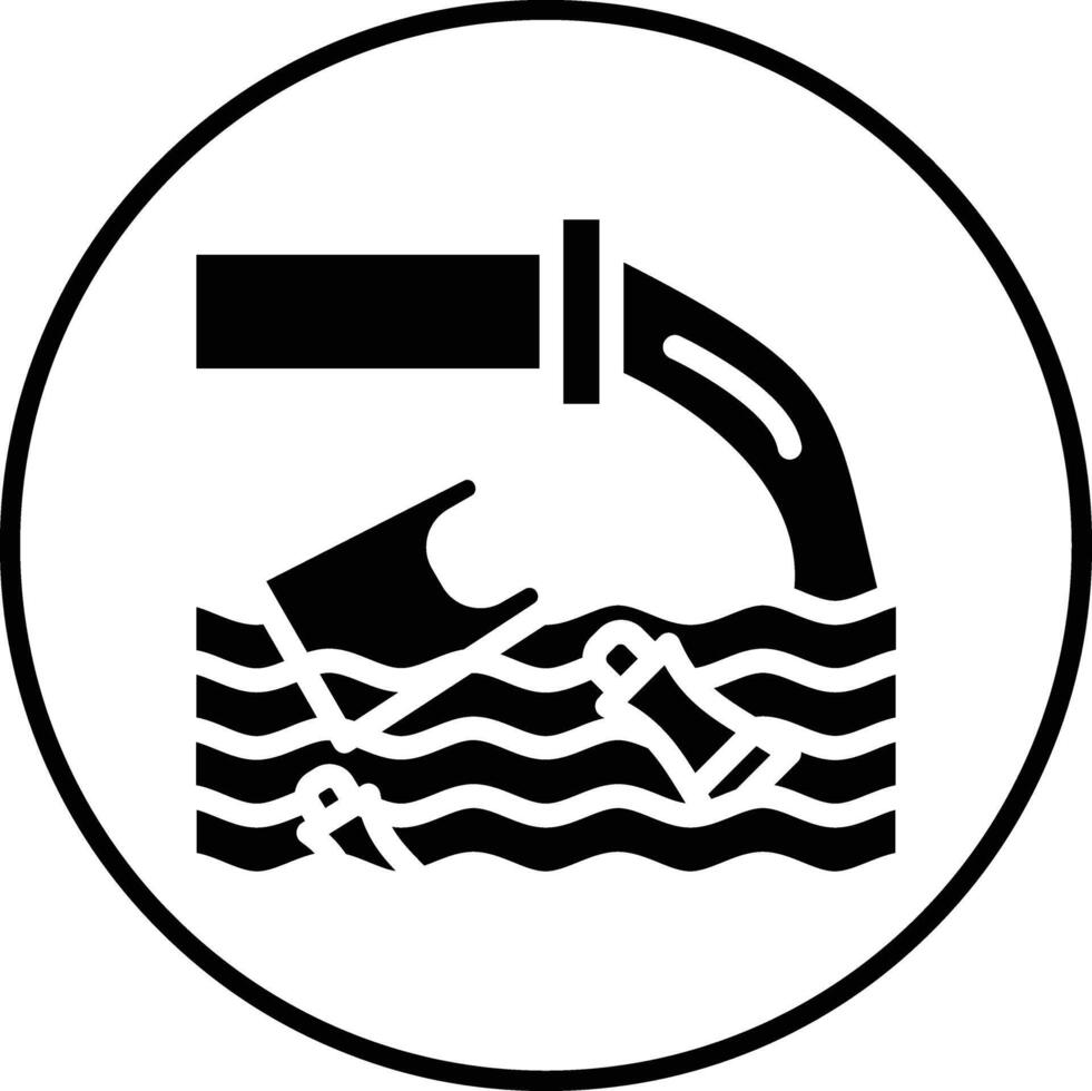 ícone de vetor de lixo oceânico
