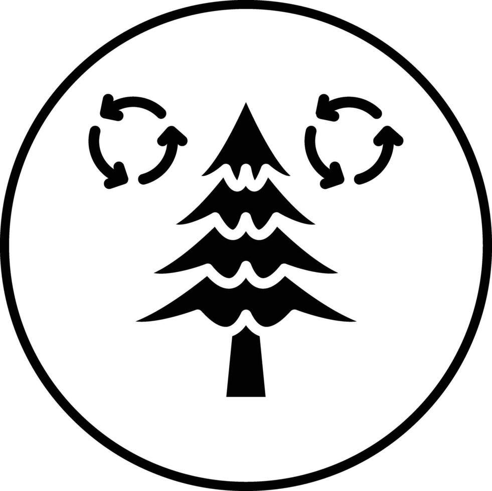 ícone de vetor de reflorestamento