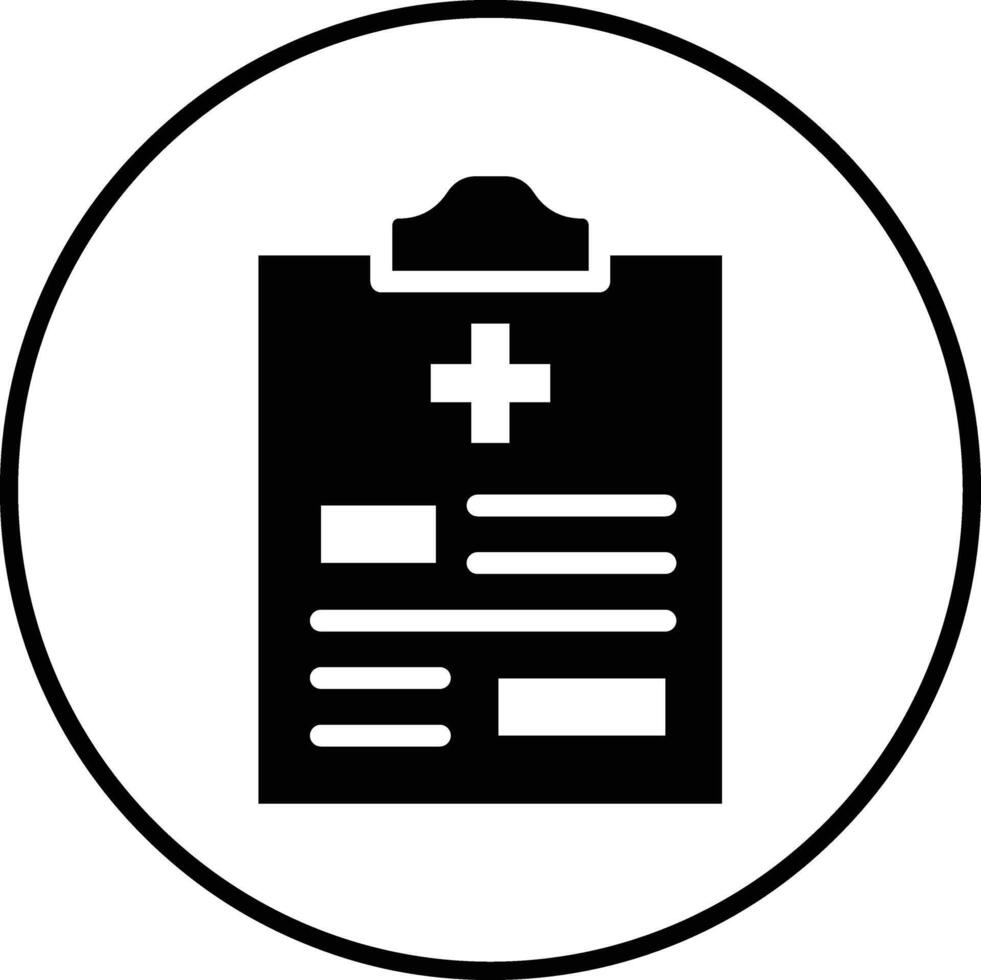 ícone de vetor de relatório médico