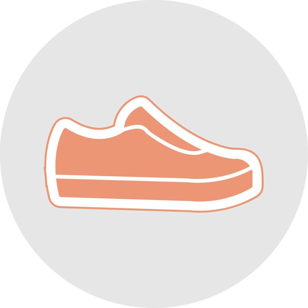 sapatos glifo multicolorido adesivo ícone vetor
