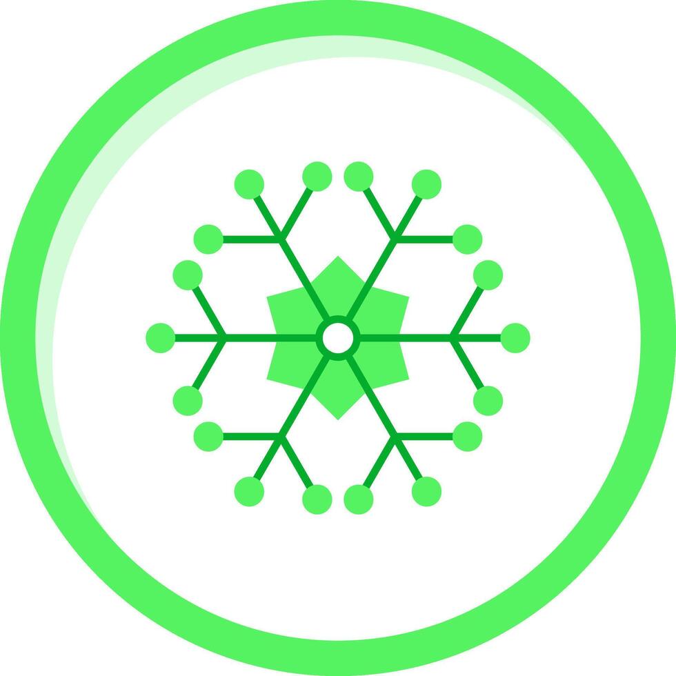 floco de neve verde misturar ícone vetor