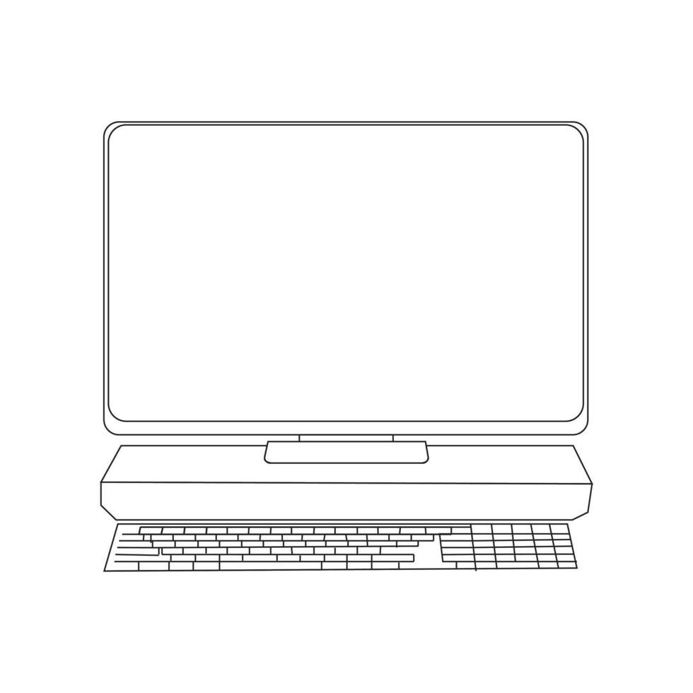 emblema do Informática engenhoca e tecnologia. uma solteiro, plano ilustração. vetor ilustração