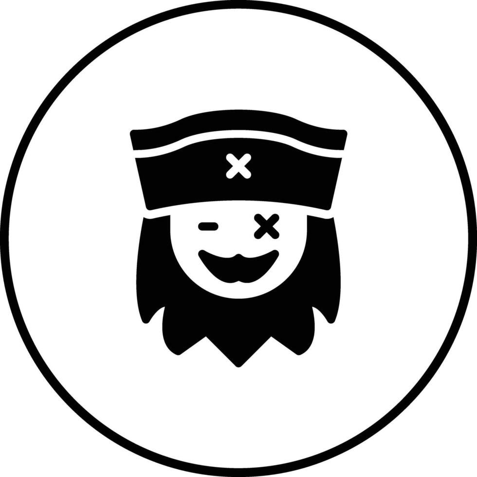 pirata barba vetor ícone