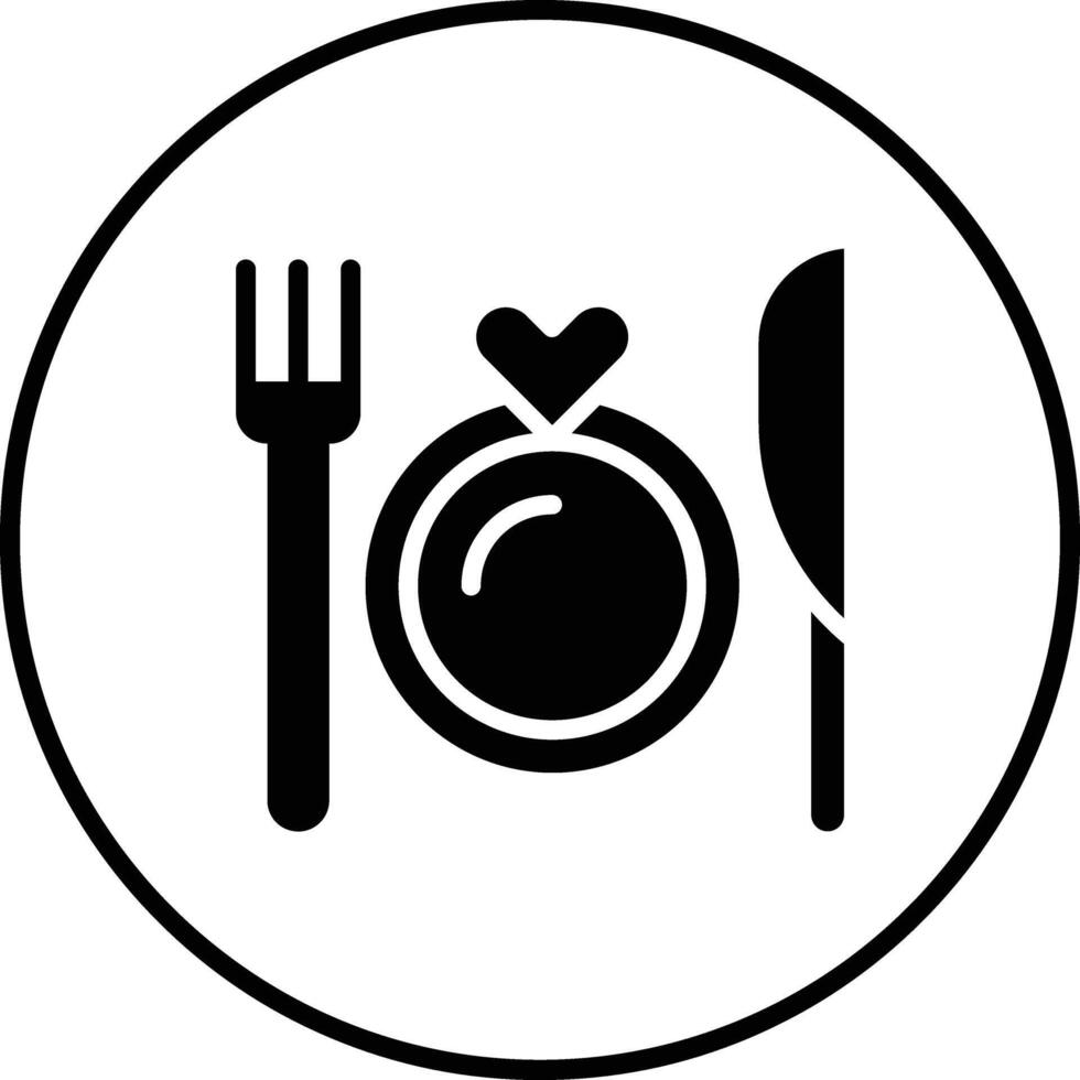 ícone de vetor de jantar