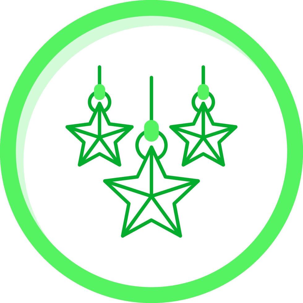 Natal Estrela verde misturar ícone vetor