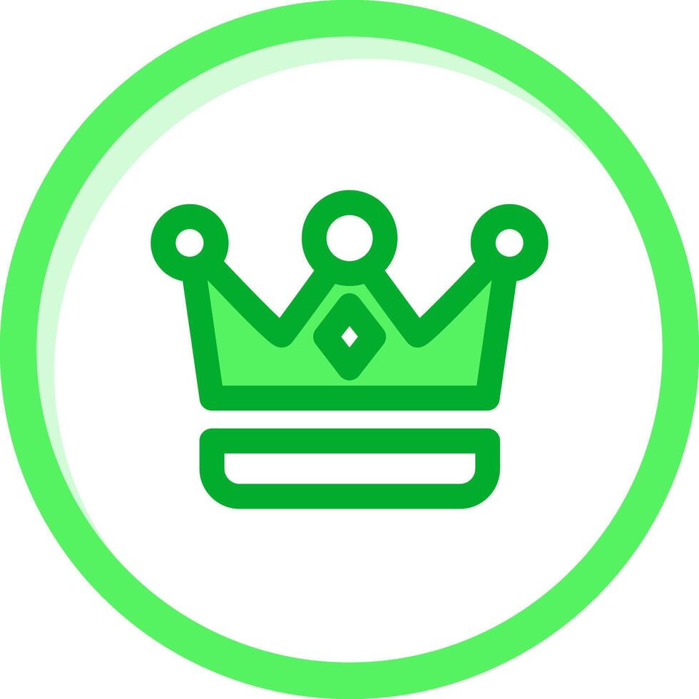 coroa verde misturar ícone vetor