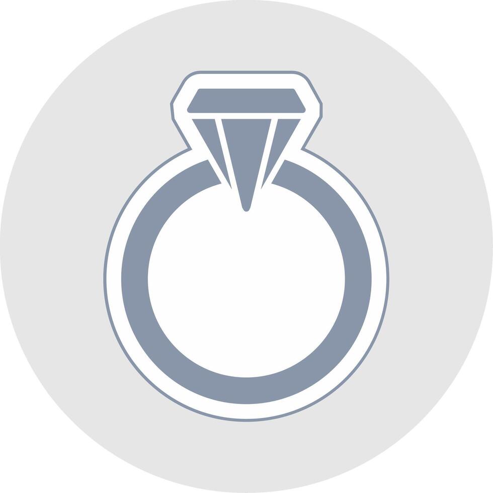 Casamento anel glifo multicolorido adesivo ícone vetor