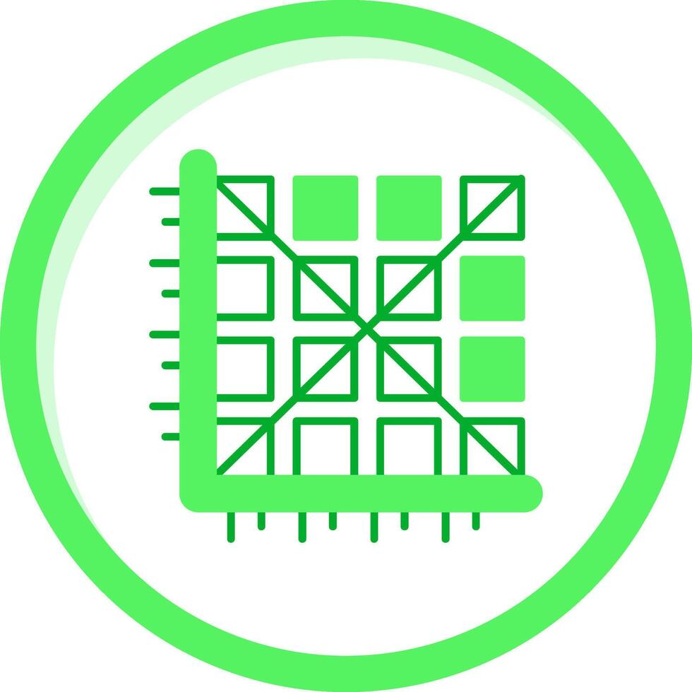 matriz verde misturar ícone vetor