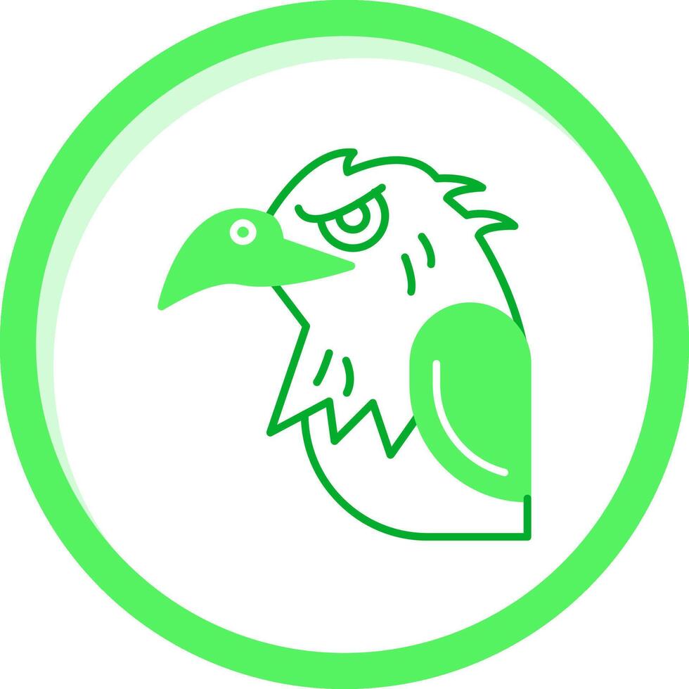 Águia verde misturar ícone vetor