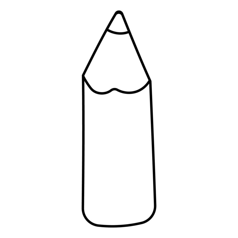lápis desenhar escrever ferramenta crianças dia ícone vetor