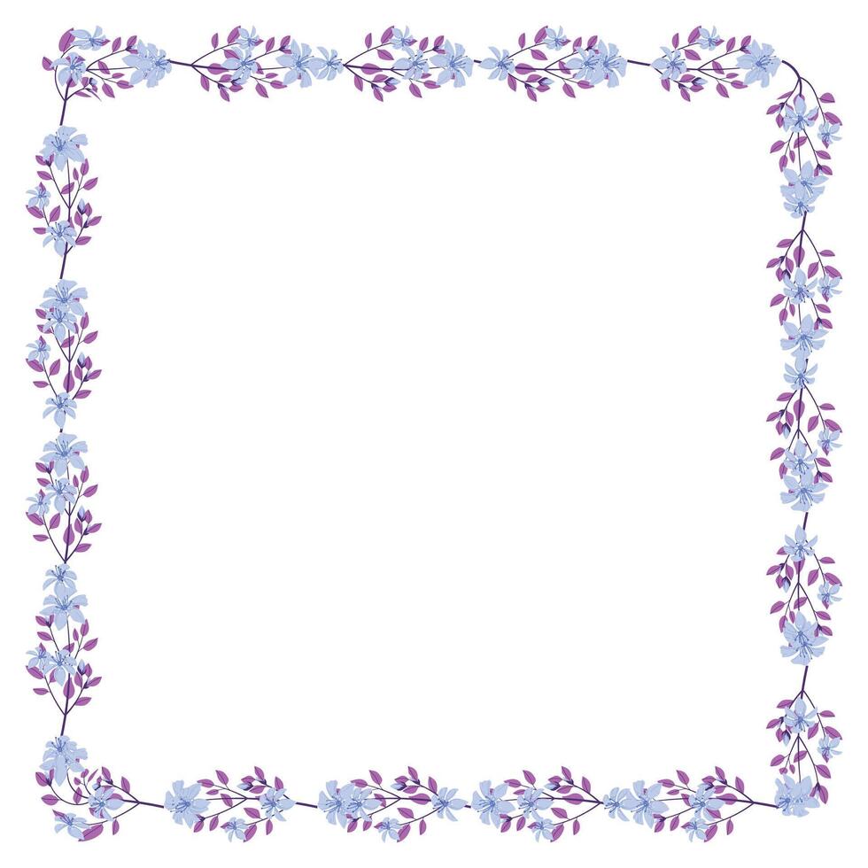 vetor mão desenhado floral quadro, Armação em branco fundo