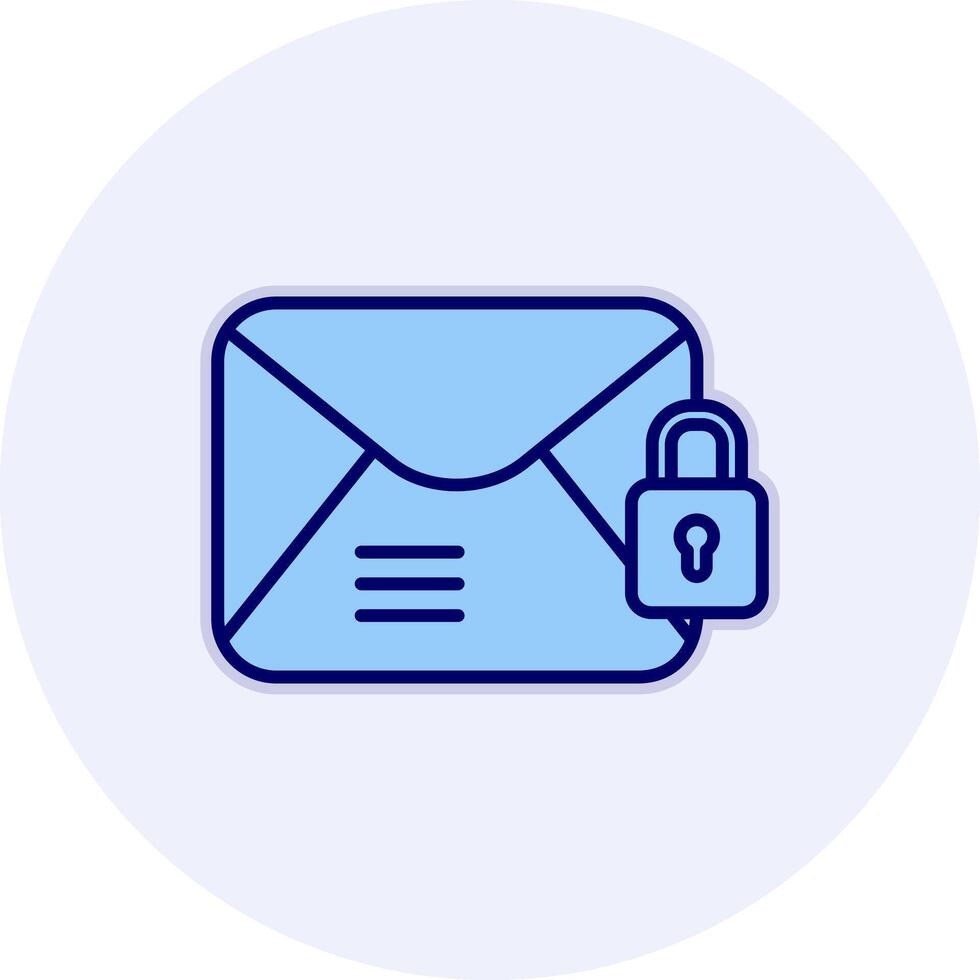 o email criptografado vecto ícone vetor