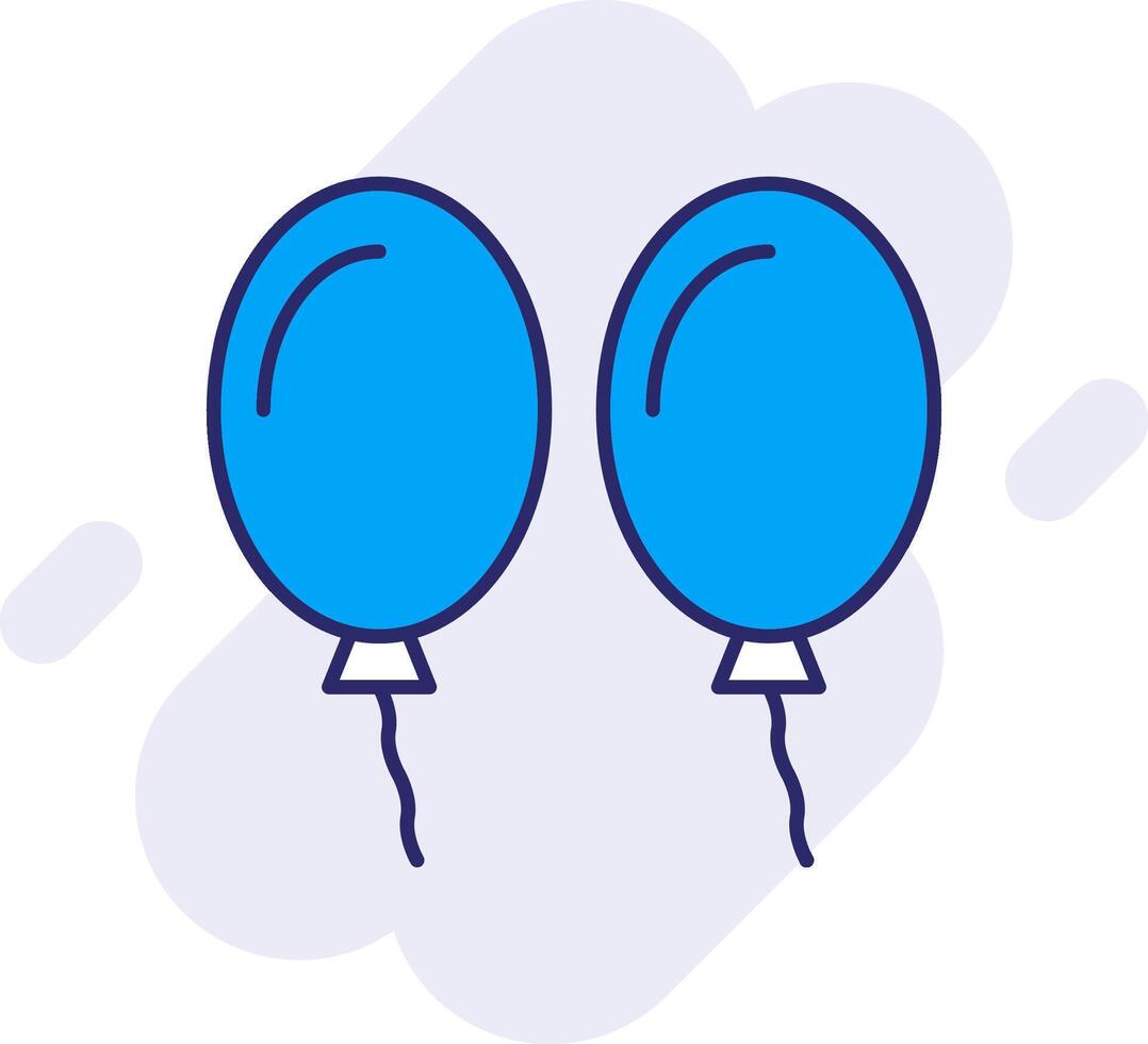 balões linha preenchidas Backgroud ícone vetor