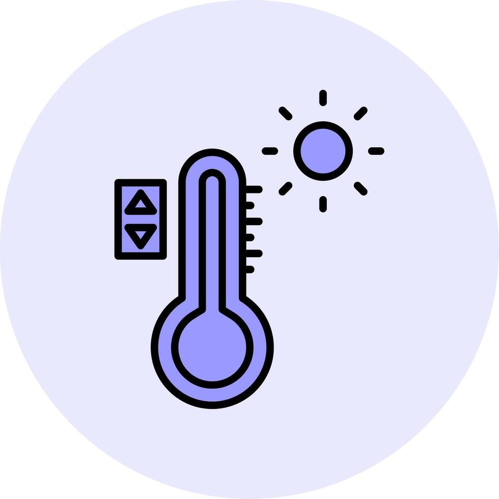 temperatura ao controle vecto ícone vetor