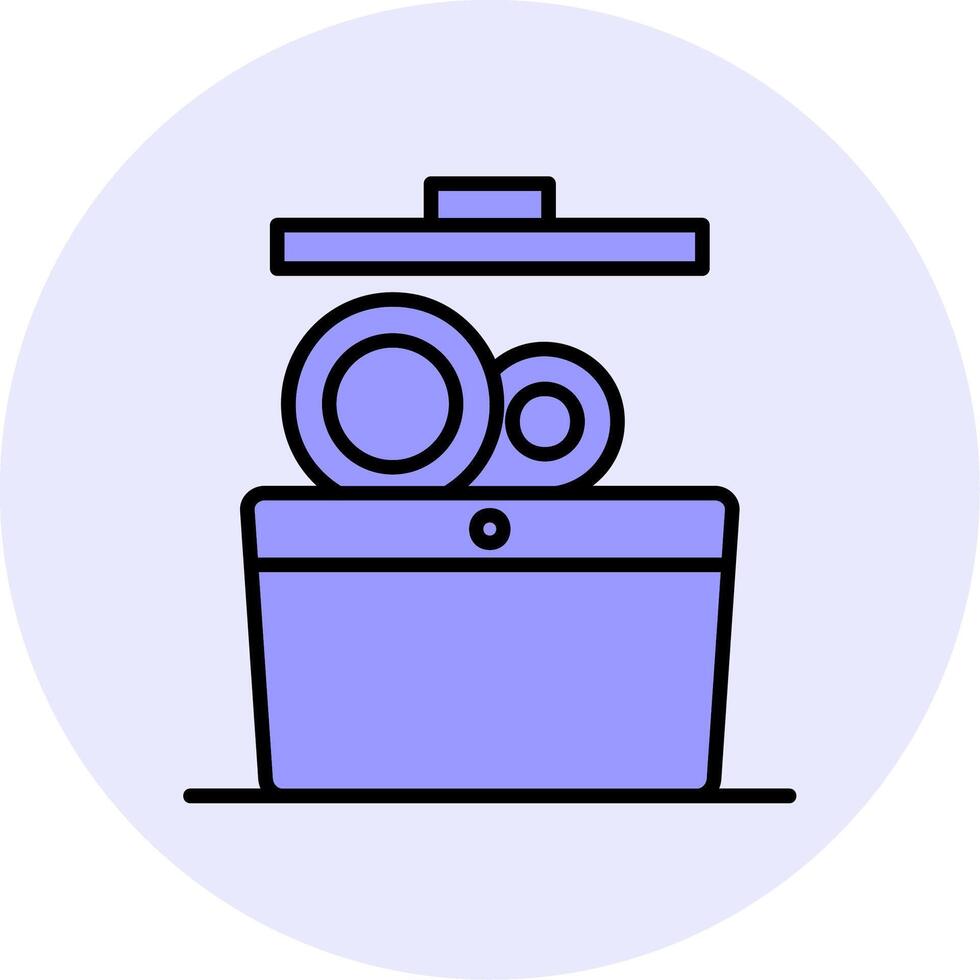 prato máquina de lavar vecto ícone vetor