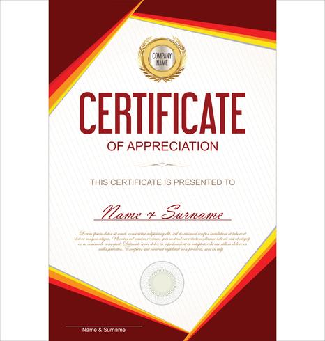 Certificado vetor