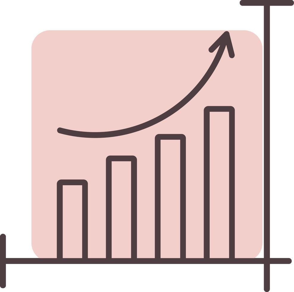 Barra gráfico linha forma cores ícone vetor