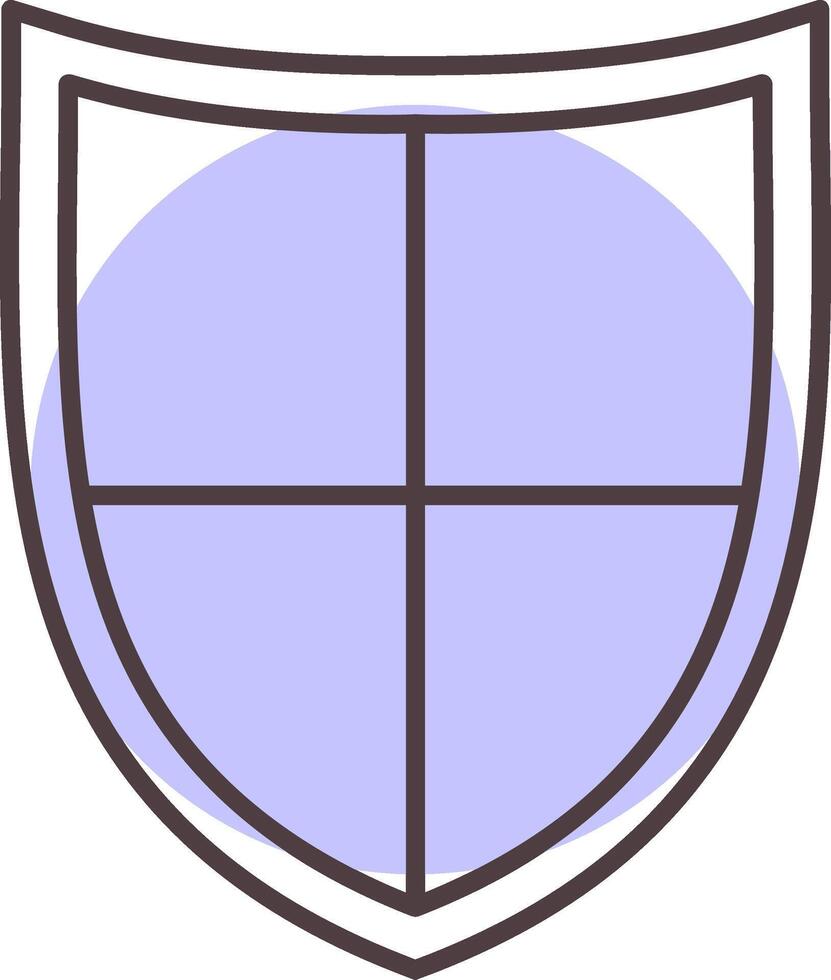escudo linha forma cores ícone vetor