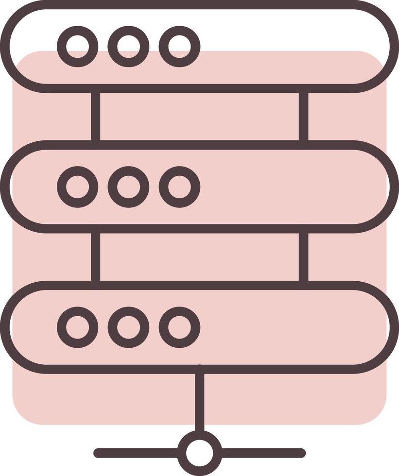 servidor linha forma cores ícone vetor