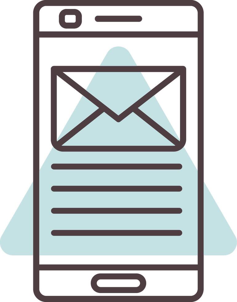 o email linha forma cores ícone vetor