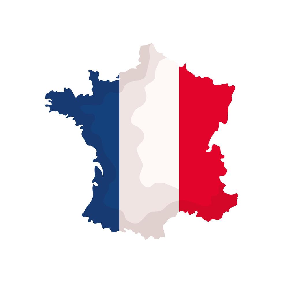 ícone do mapa francês vetor