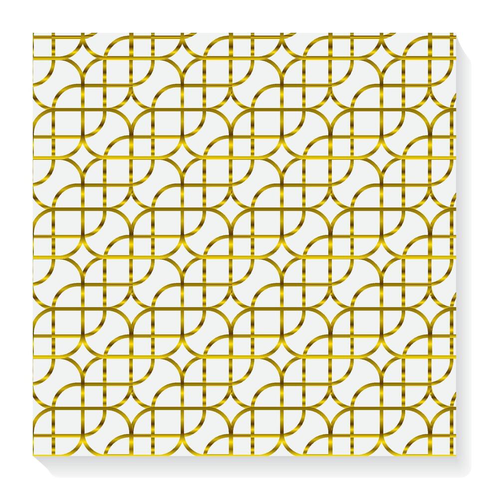 vetor de ouro padronizar. moderno à moda textura. recorrente geométrico azulejos a partir de listrado elementos