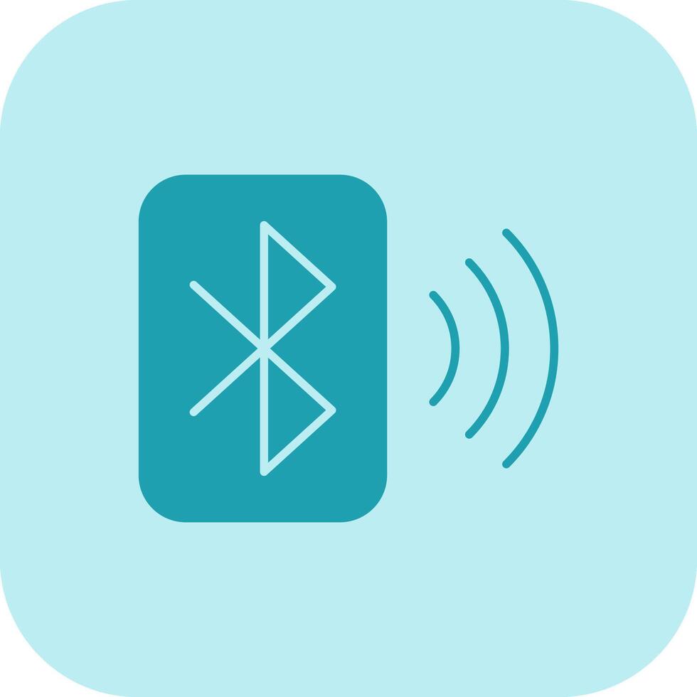 Bluetooth glifo trítono ícone vetor
