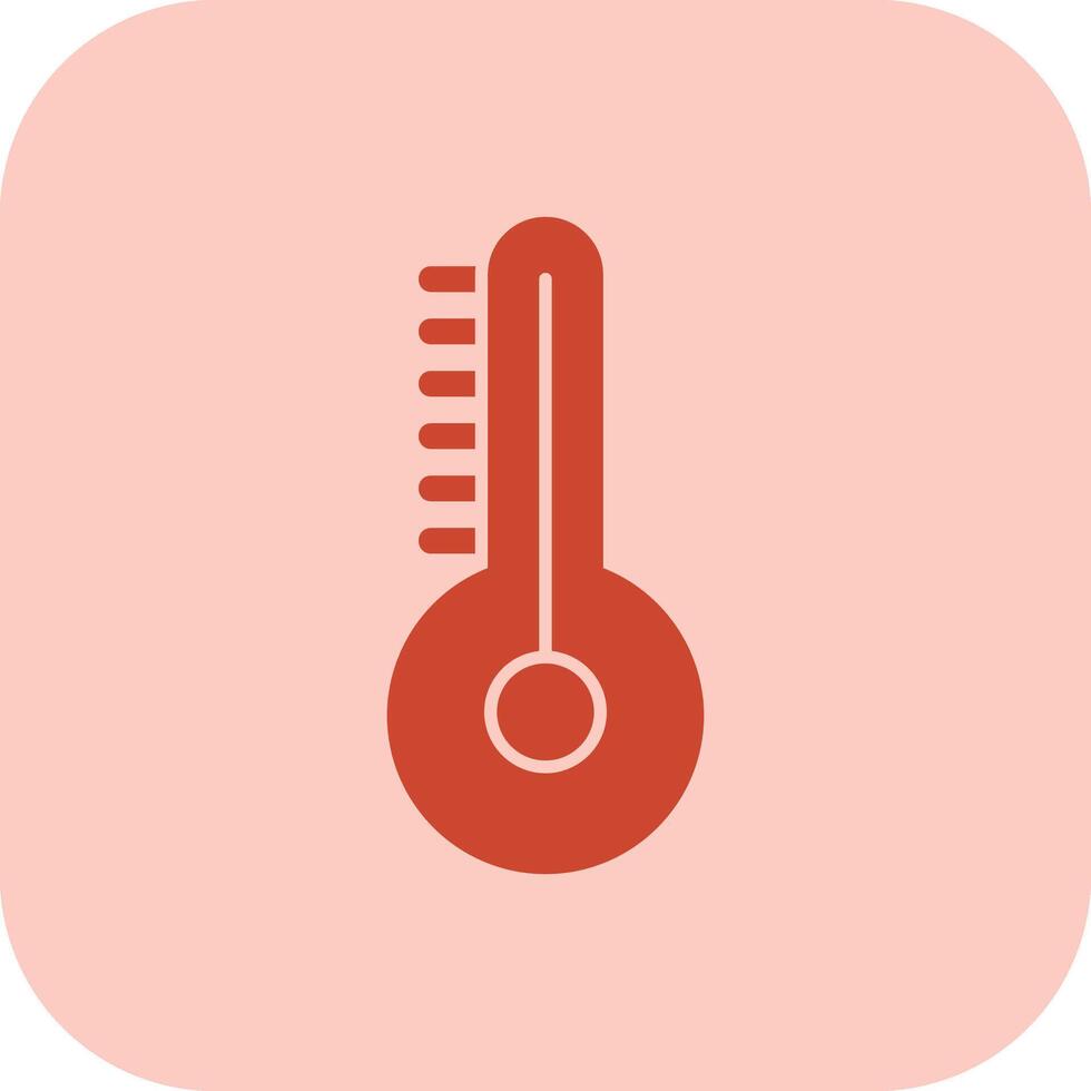 temperatura glifo trítono ícone vetor