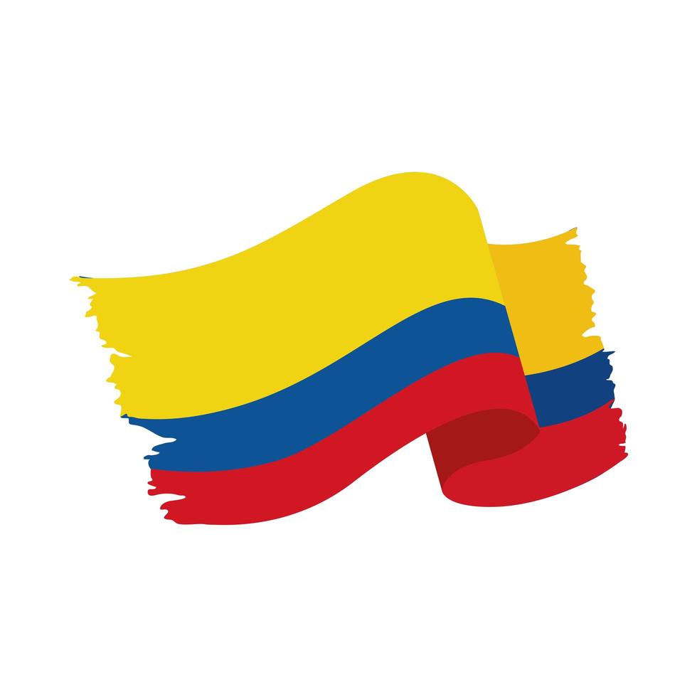 nação de bandeira da colômbia vetor
