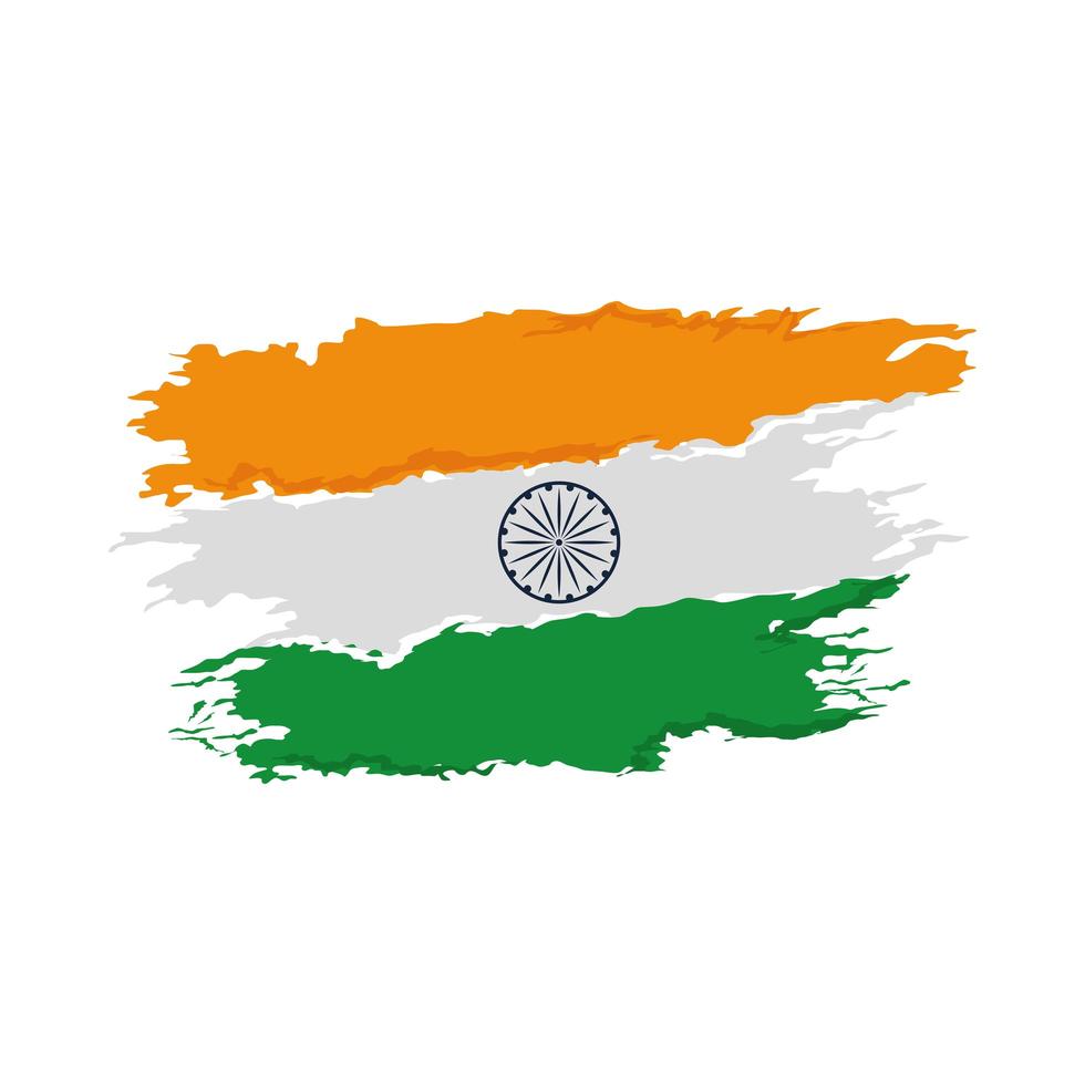 independência da bandeira indiana vetor