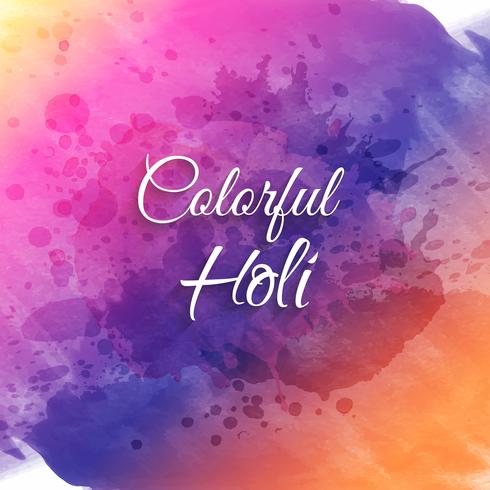 Festival indiano celebrações de feliz Holi com cores vetor