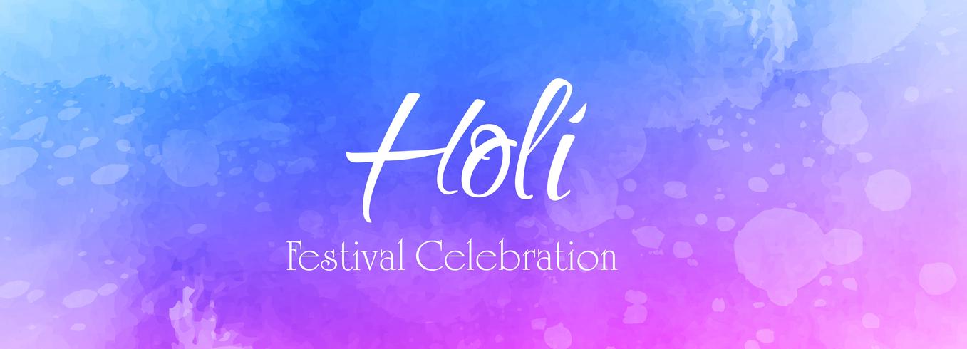 Festival indiano feliz Holi celebração banner vector