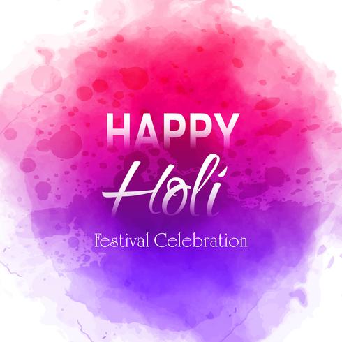 Festival indiano feliz Holi celebração fundo vetor