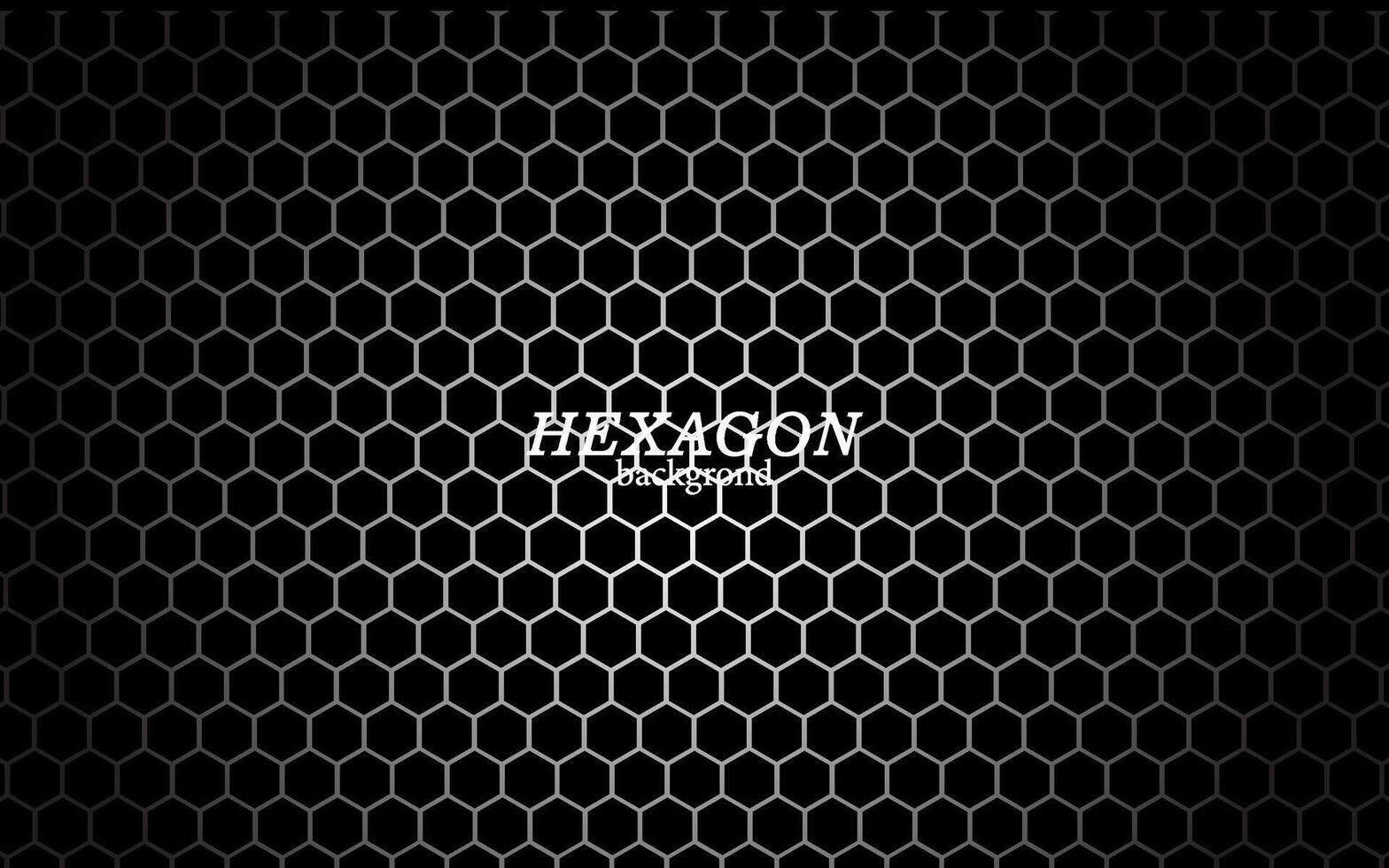 Preto e branco hexagonal tecnologia vetor abstrato fundo. branco brilhante energia pisca debaixo hexágono dentro moderno tecnologia futurista fundo ilustração.