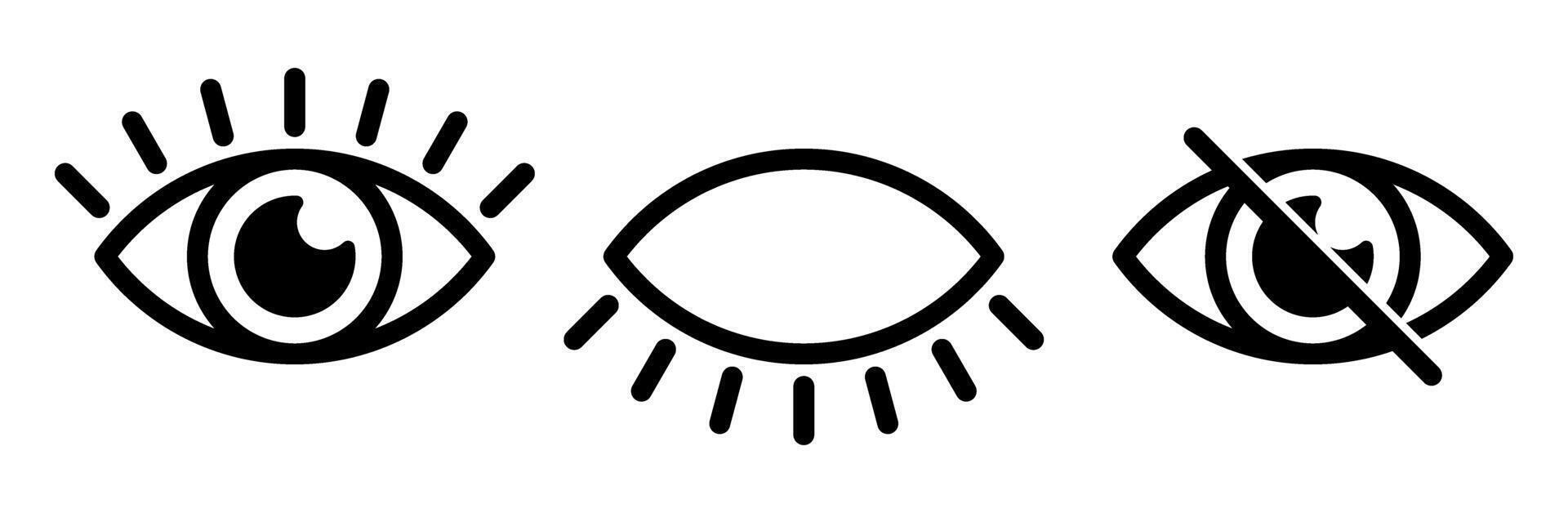 a olho ícone indica visível ou cego vetor