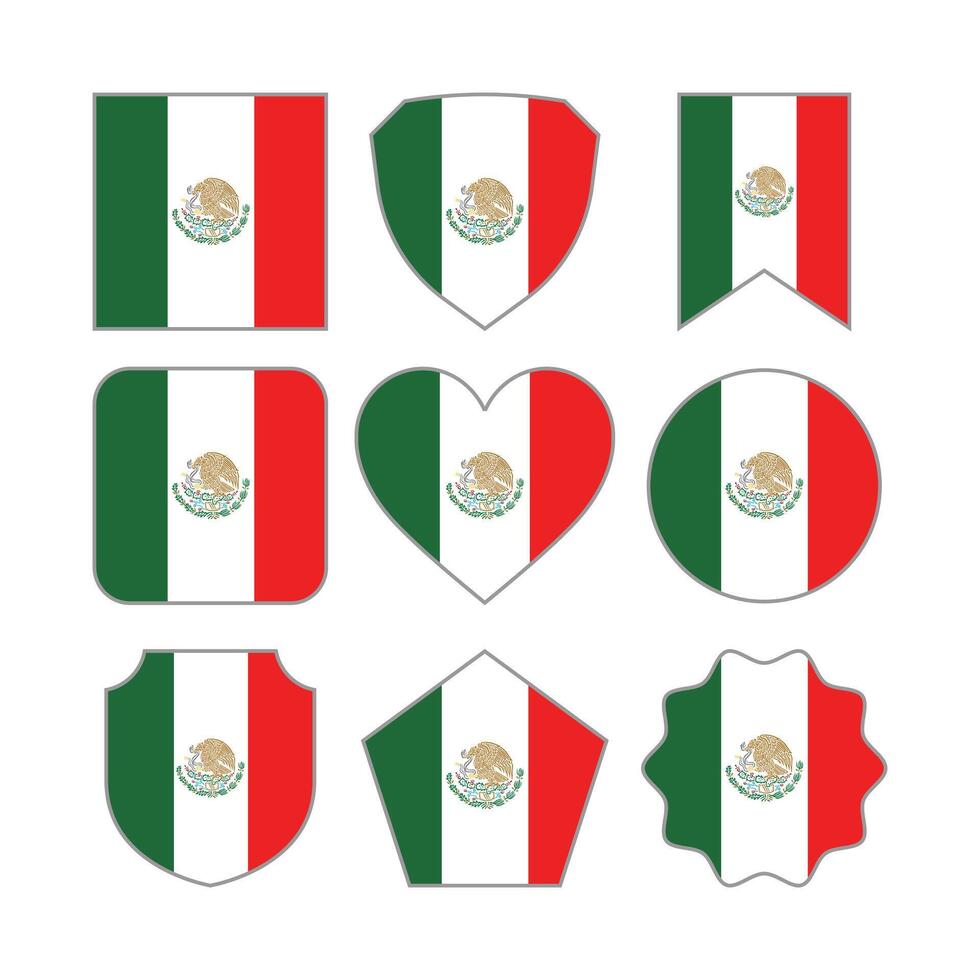 moderno abstrato formas do México bandeira vetor Projeto modelo