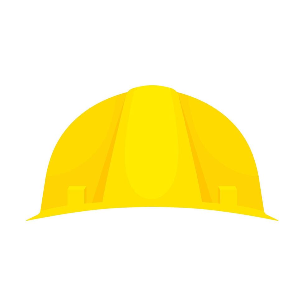 construção trabalhador capacete vetor ilustração isolado em branco fundo. amarelo cabeça protetor.