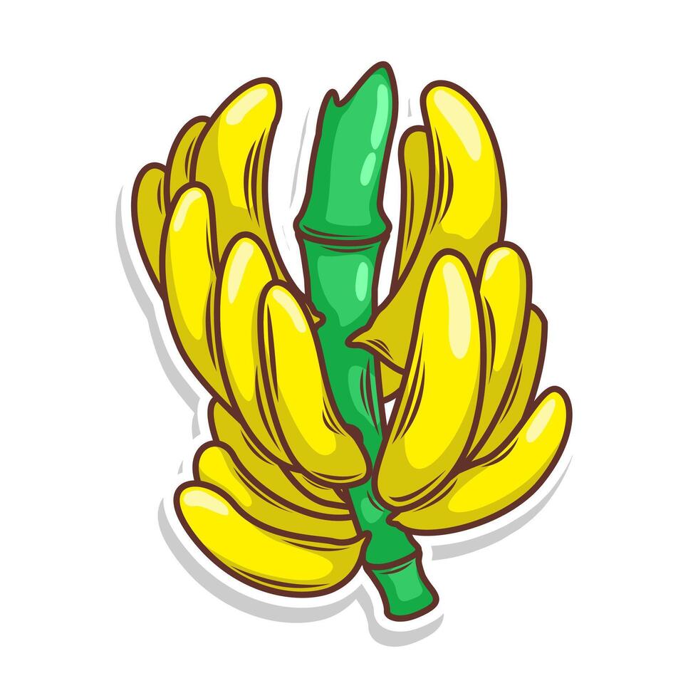 banana rabisco mão desenhar vetor ilustração