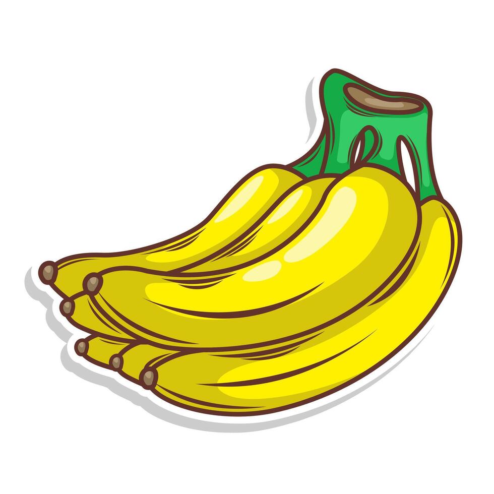 banana rabisco mão desenhar vetor ilustração