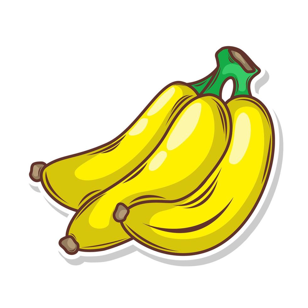 banana rabisco mão desenhar vetor ilustração