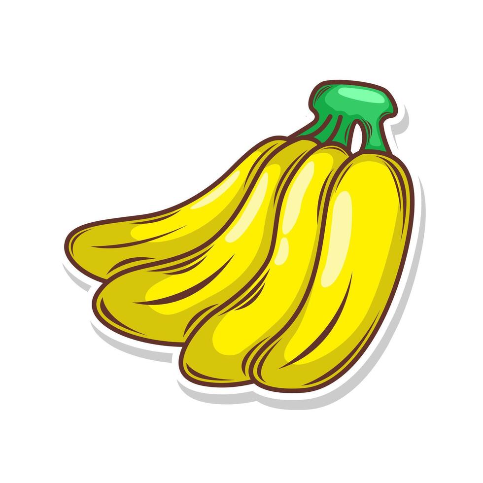 banana rabisco mão desenhar vetor ilustração