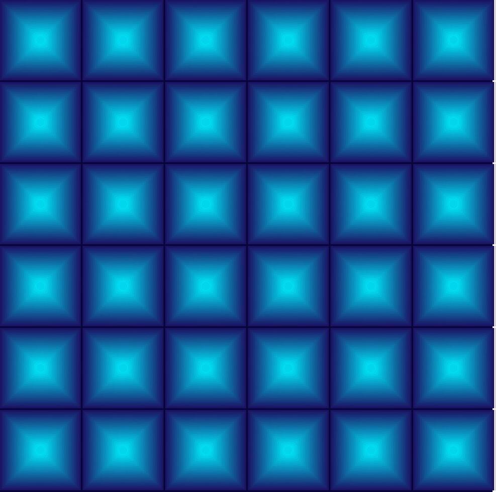 geométrico desatado textura dentro a Formato do quadrados em uma azul gradiente fundo vetor