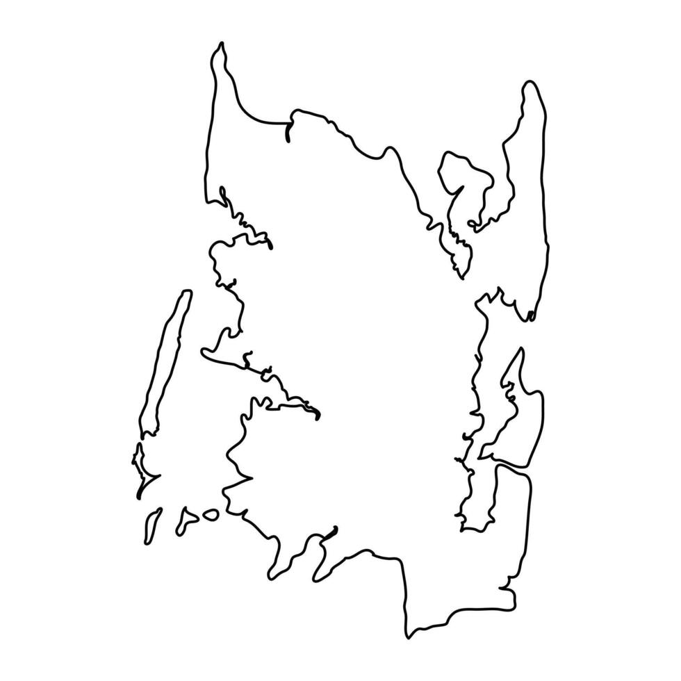 pemba norte região mapa, administrativo divisão do Tanzânia. vetor ilustração.