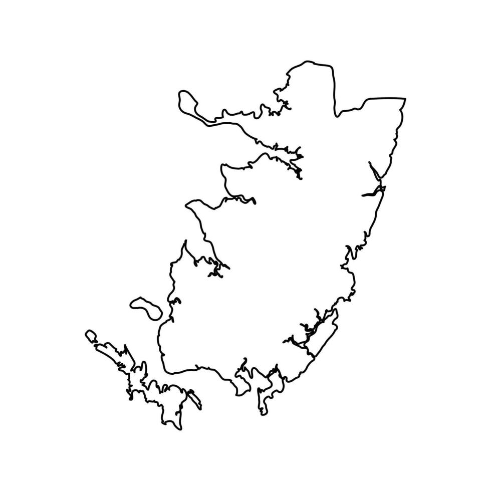pwani região mapa, administrativo divisão do Tanzânia. vetor ilustração.