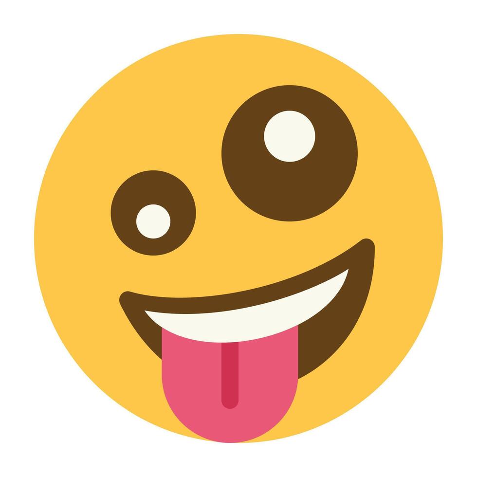 maluco face emoji ícone vetor